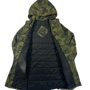 Steve Madden Women’s Camo Anorak Jacket Size M Drawstring Waist Utility Coat